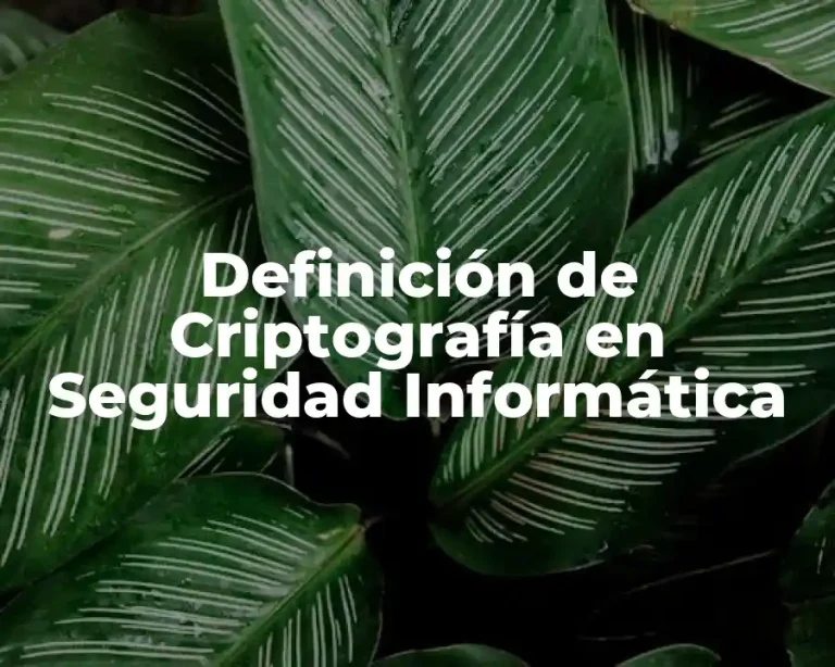 Definición de Criptografía en Seguridad Informática