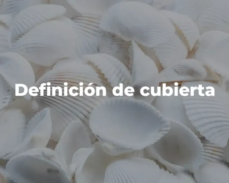 Definición de cubierta