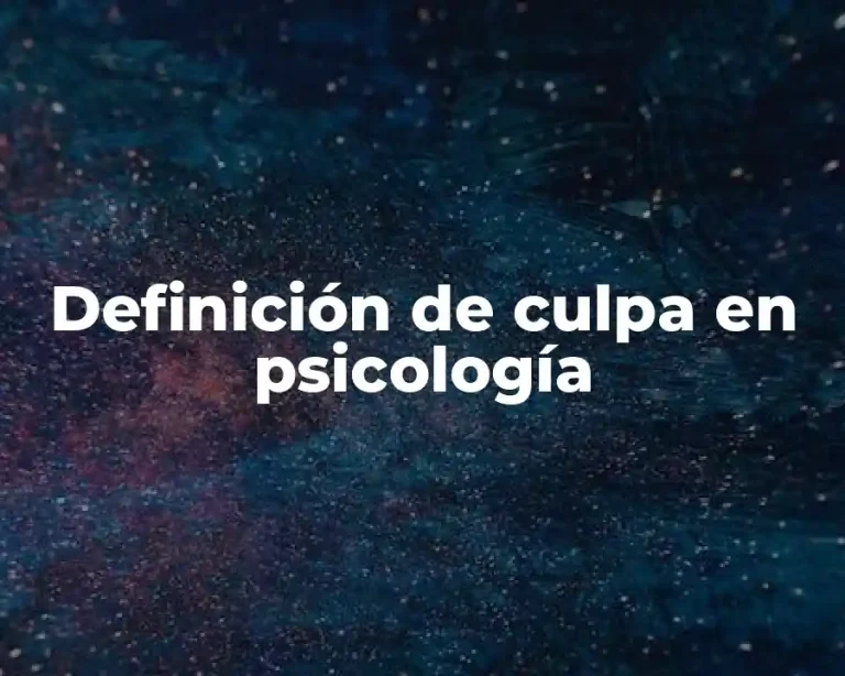Definición de culpa en psicología