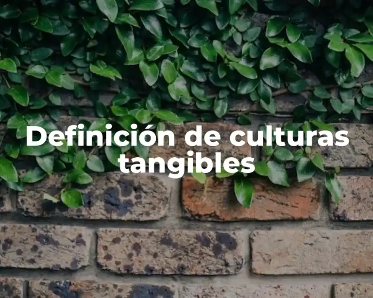 Definición de culturas tangibles