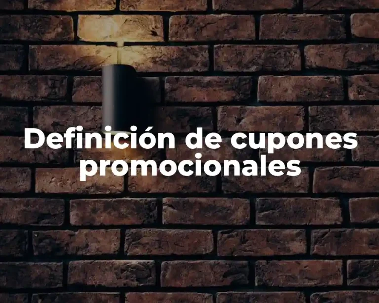 Definición de cupones promocionales