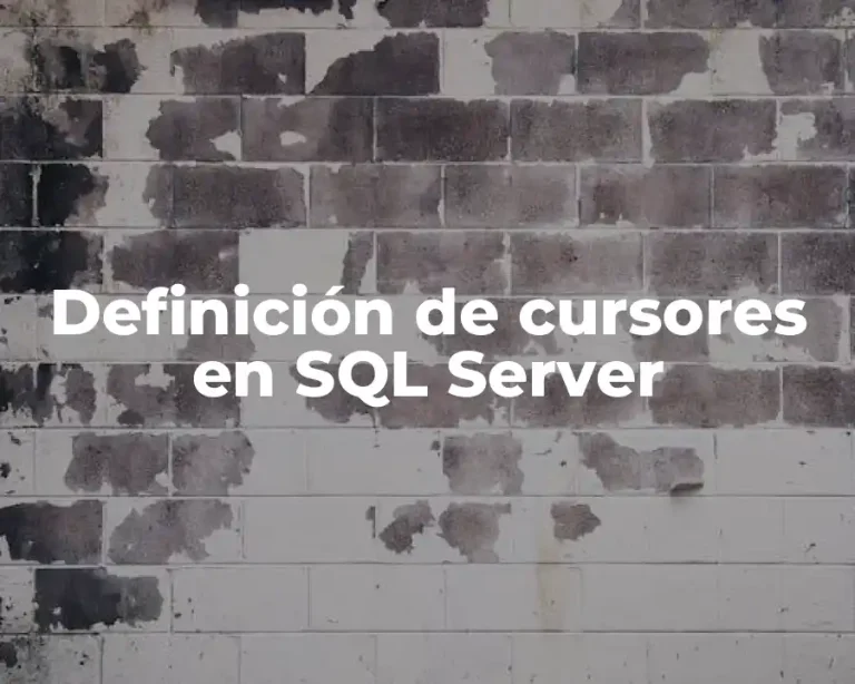 Definición de cursores en SQL Server
