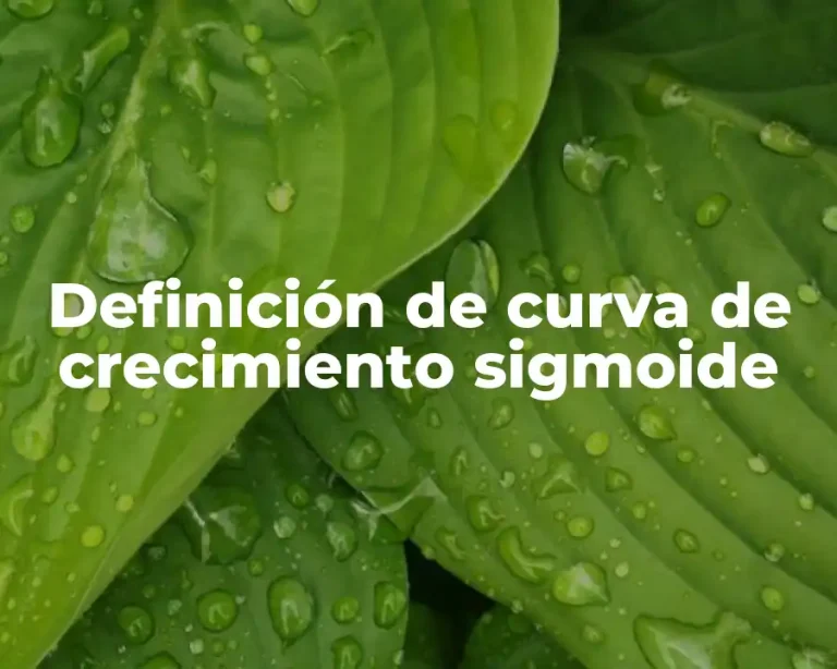 Definición de curva de crecimiento sigmoide