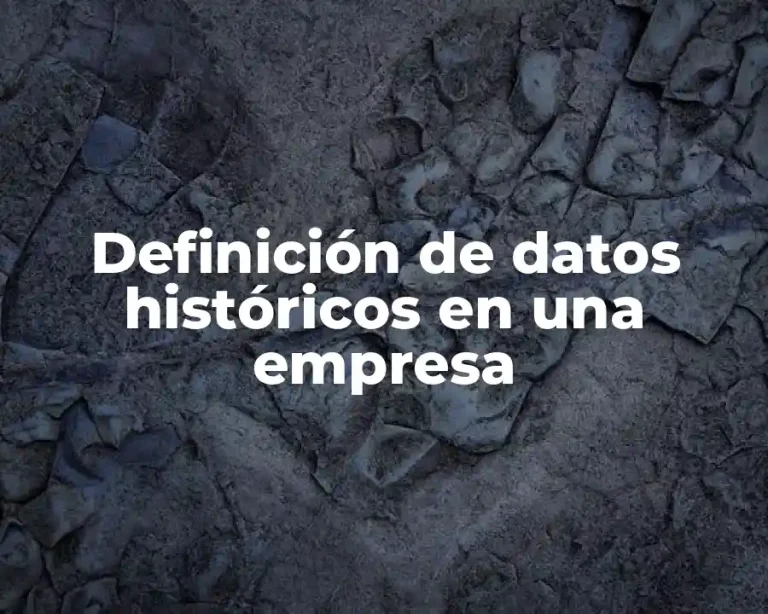 Definición de datos históricos en una empresa