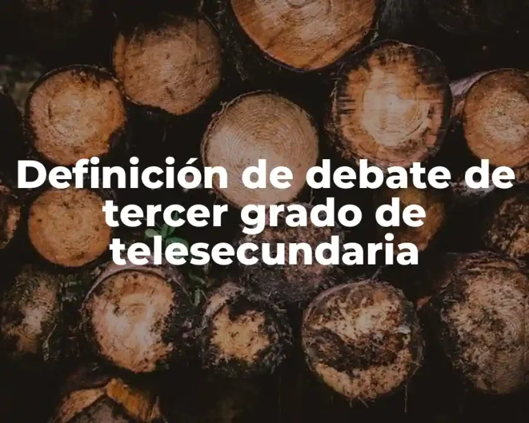 Definición de debate de tercer grado de telesecundaria