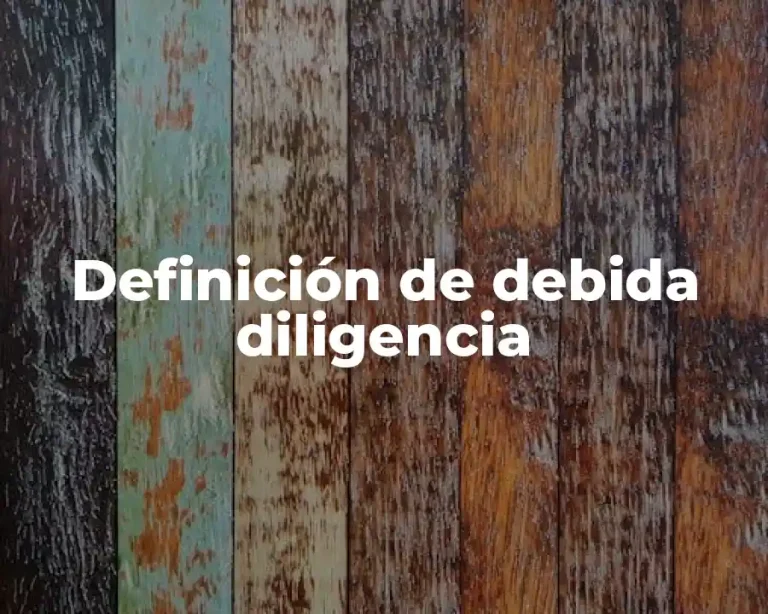 Definición de debida diligencia