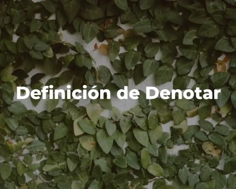 Definición de Denotar