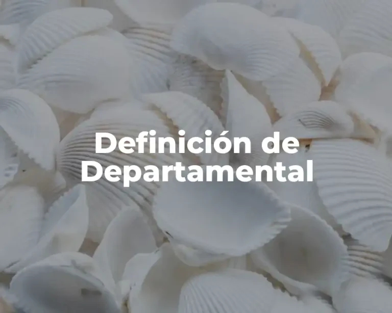 Definición de Departamental