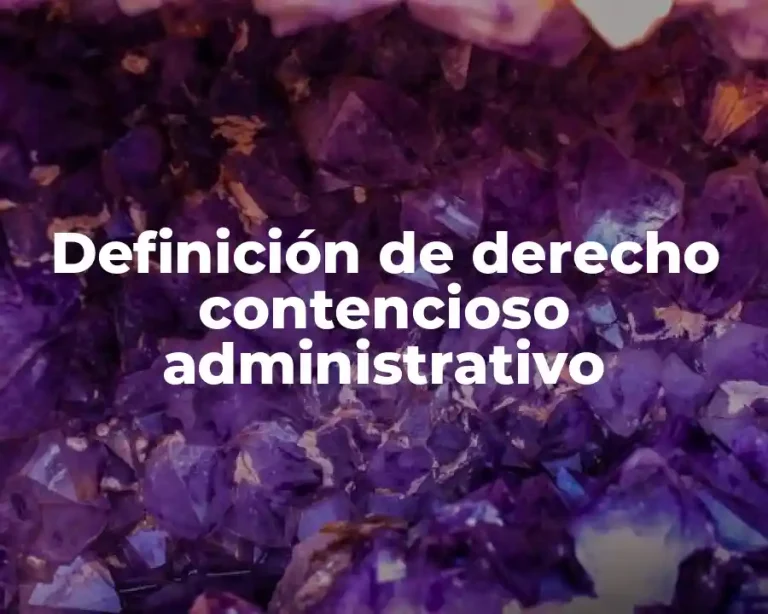 Definición de derecho contencioso administrativo
