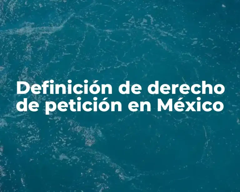 Definición de derecho de petición en México