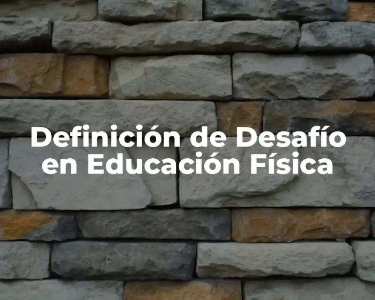 Definición de Desafío en Educación Física