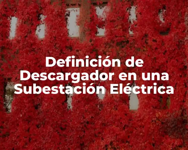 Definición de Descargador en una Subestación Eléctrica