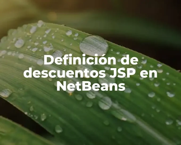 Definición de descuentos JSP en NetBeans