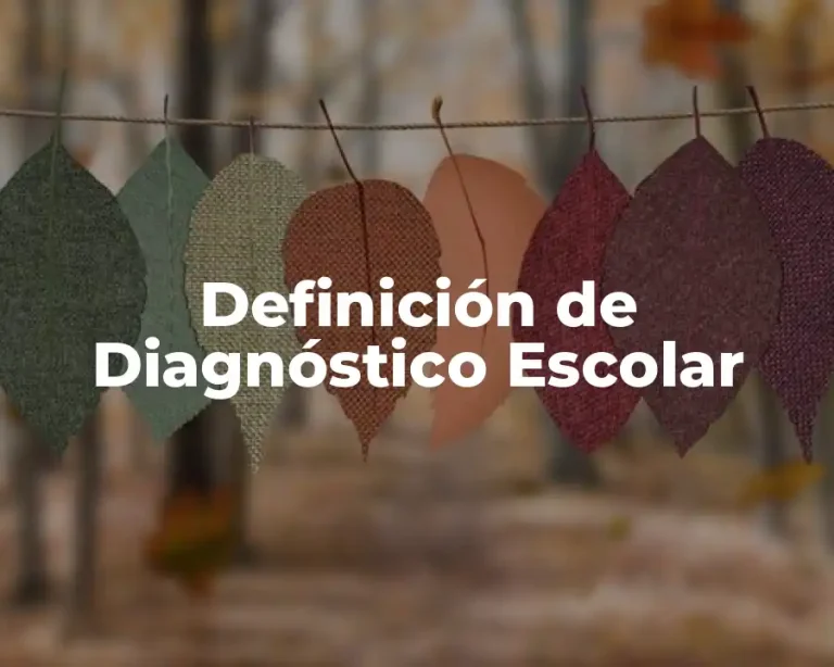 Definición de Diagnóstico Escolar
