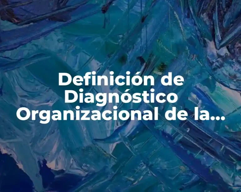 Definición de Diagnóstico Organizacional de la Empresa Zimat