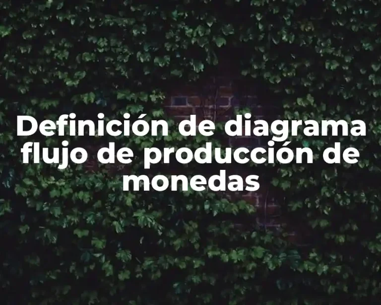 Definición de diagrama flujo de producción de monedas