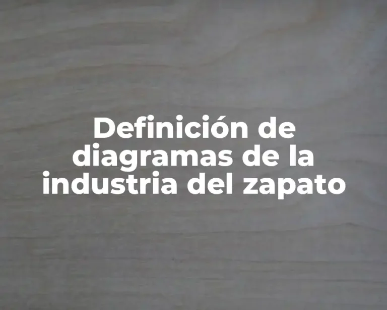 Definición de diagramas de la industria del zapato