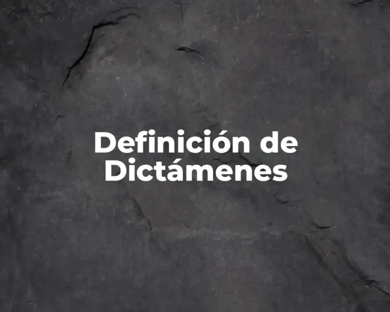 Definición de Dictámenes