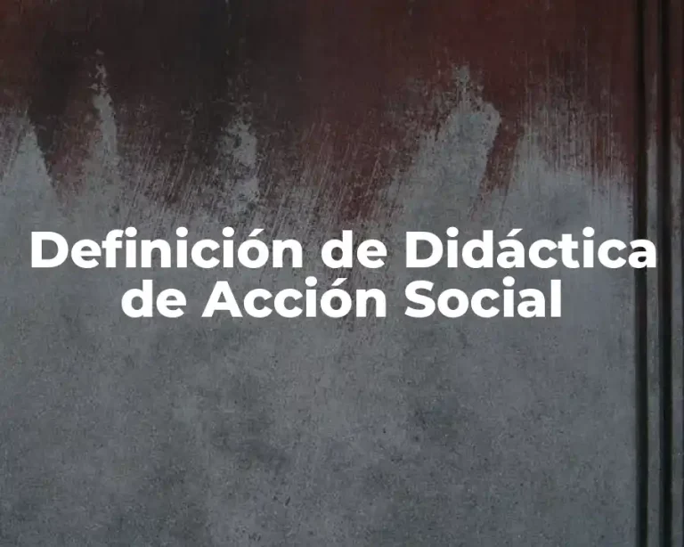 Definición de Didáctica de Acción Social