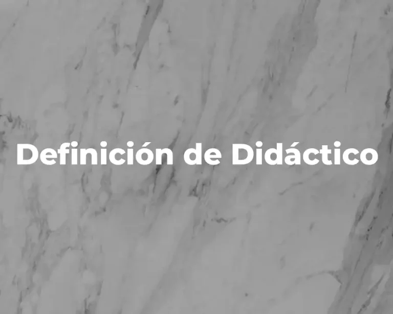 Definición de Didáctico