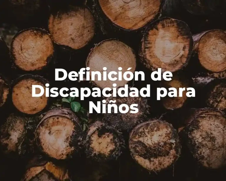 Definición de Discapacidad para Niños