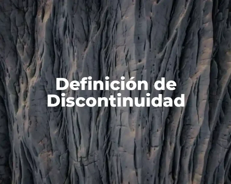 Definición de Discontinuidad
