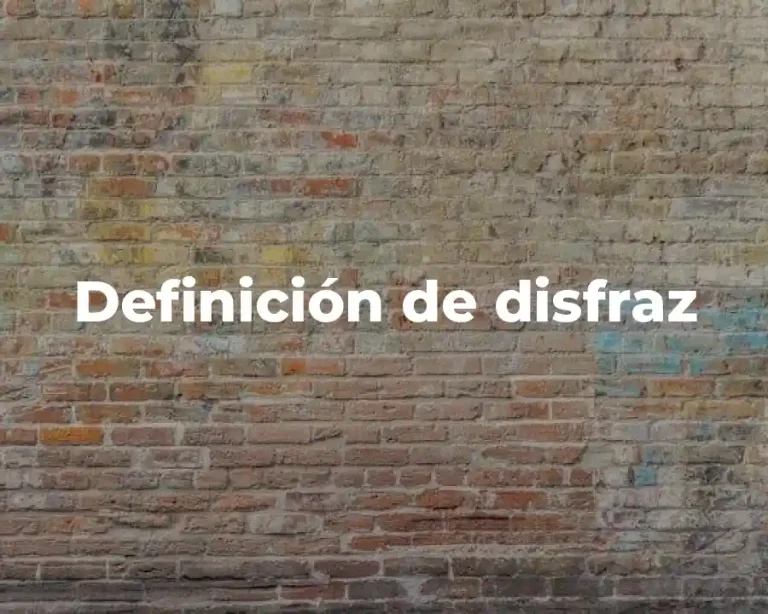 Definición de disfraz