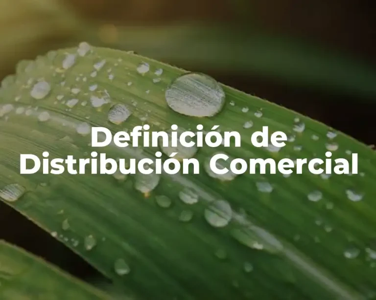Definición de Distribución Comercial