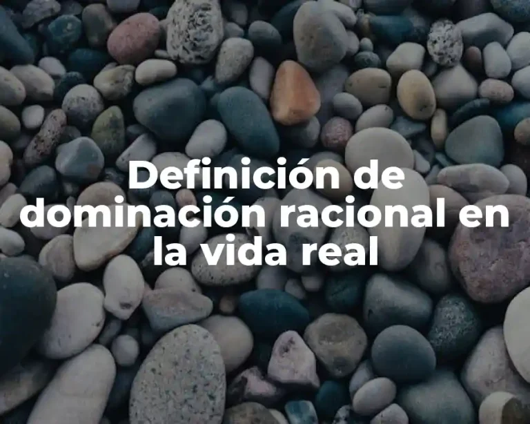 Definición de dominación racional en la vida real