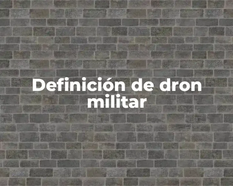 Definición de dron militar