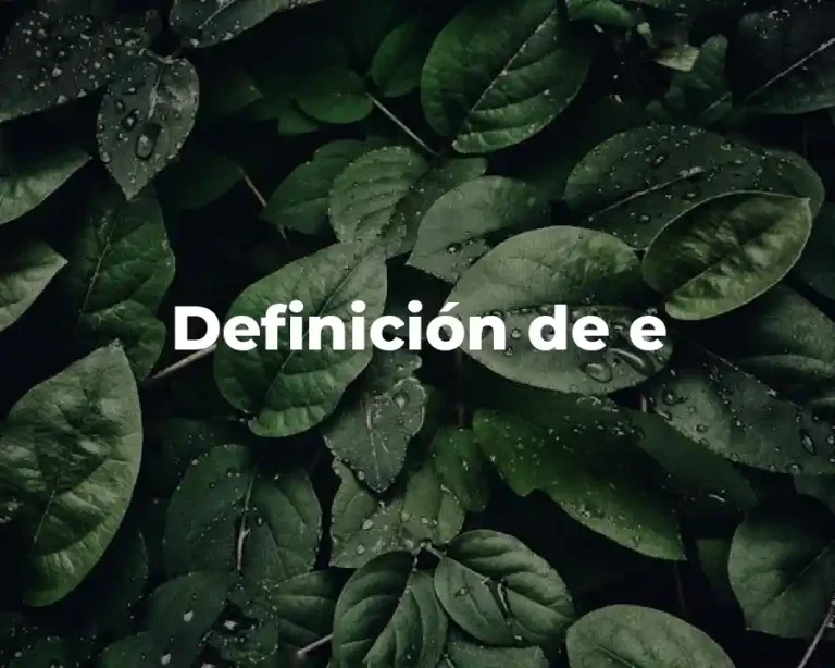 Definición de e