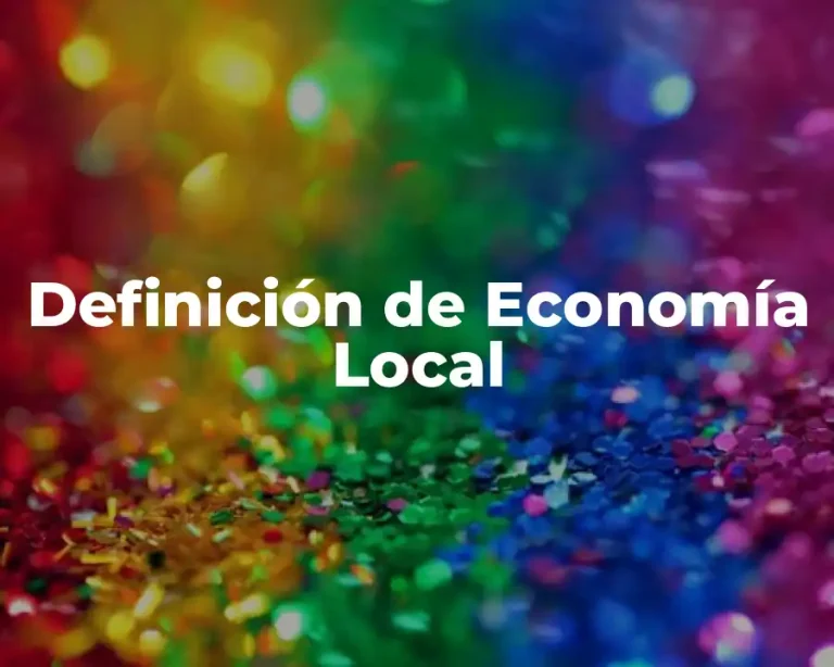 Definición de Economía Local
