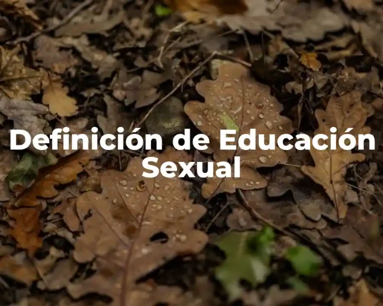 Definición de Educación Sexual