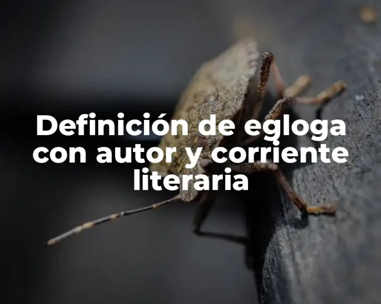 Definición de egloga con autor y corriente literaria