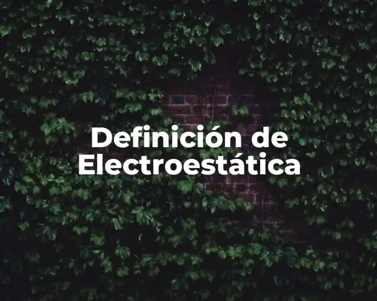 Definición de Electroestática