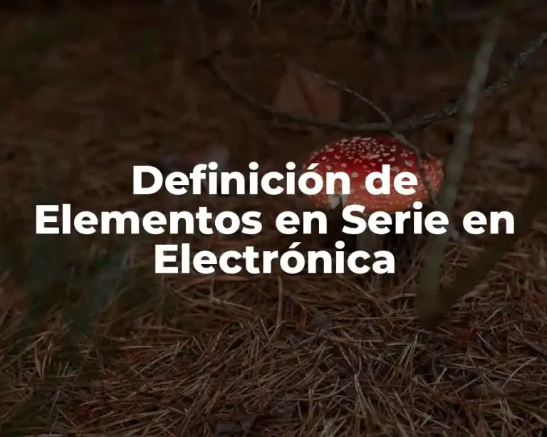 Definición de Elementos en Serie en Electrónica