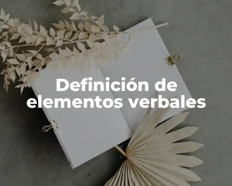 Definición de elementos verbales