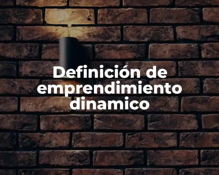 Definición de emprendimiento dinamico