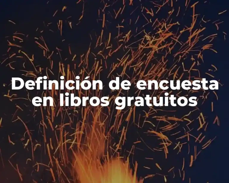 Definición de encuesta en libros gratuitos
