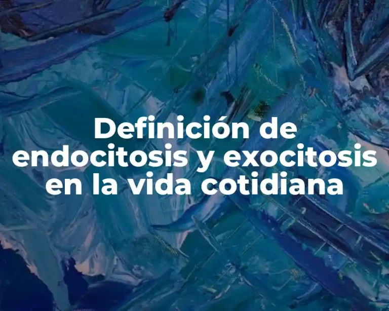 Definición de endocitosis y exocitosis en la vida cotidiana