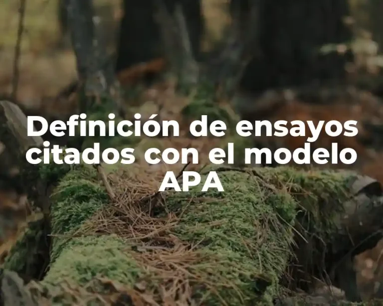 Definición de ensayos citados con el modelo APA