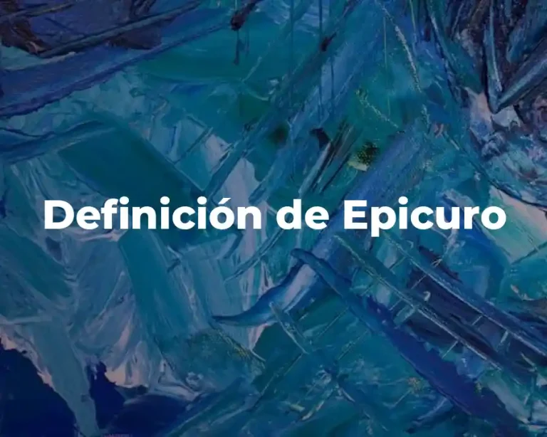 Definición de Epicuro