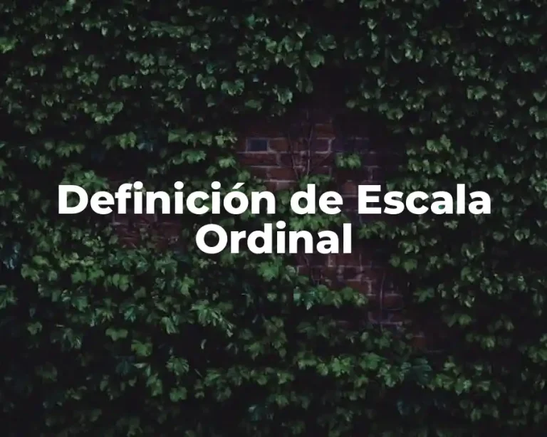 Definición de Escala Ordinal