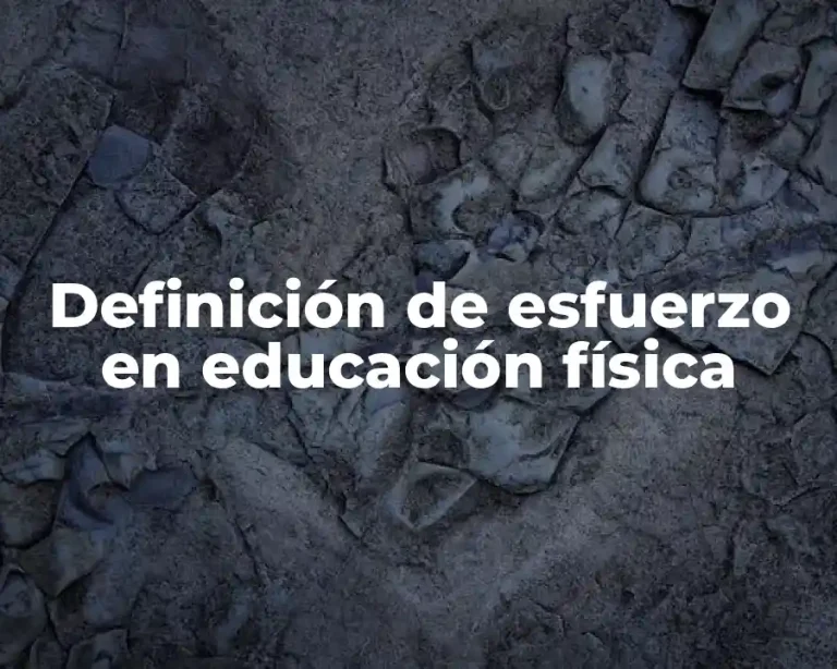 Definición de esfuerzo en educación física