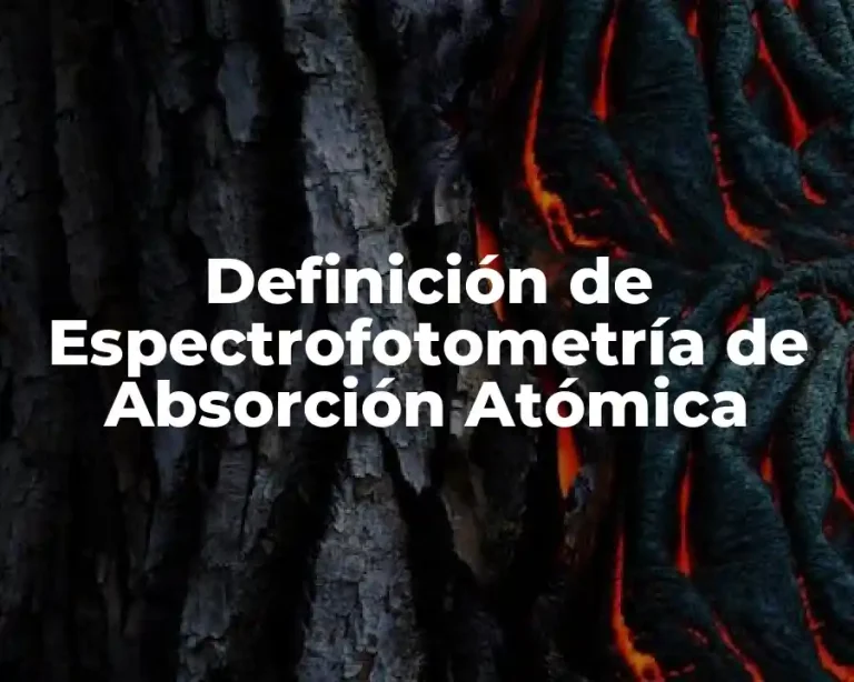 Definición de Espectrofotometría de Absorción Atómica