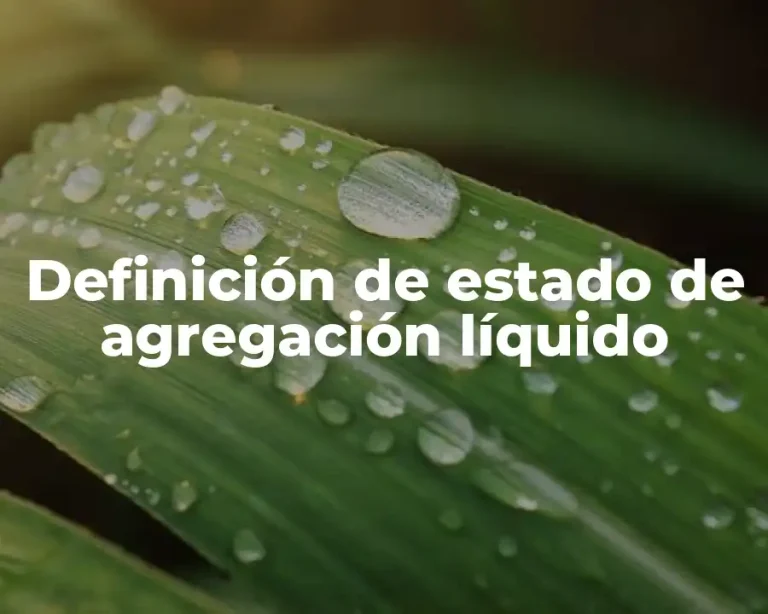 Definición de estado de agregación líquido
