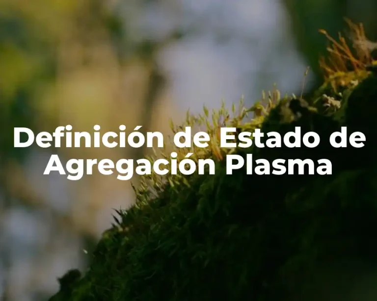 Definición de Estado de Agregación Plasma