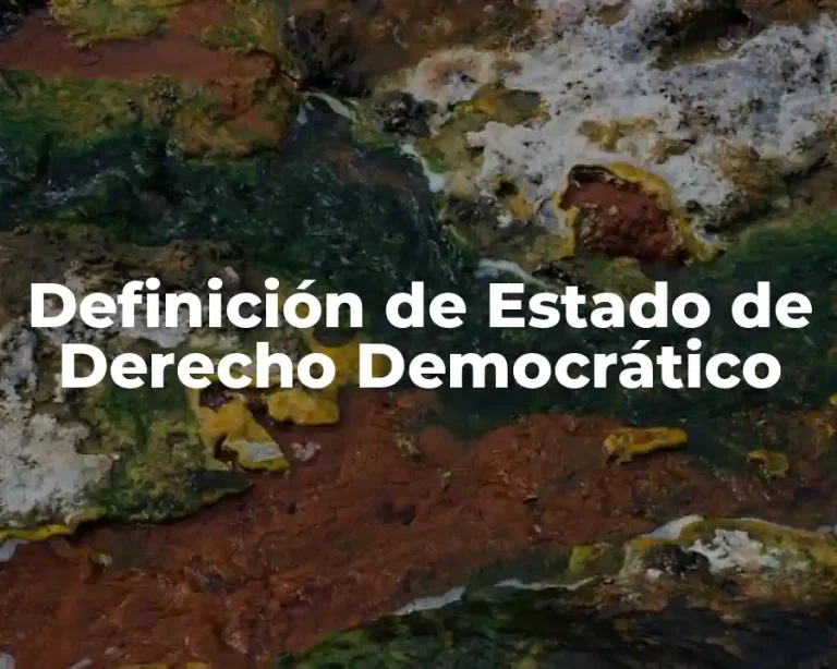 Definición de Estado de Derecho Democrático
