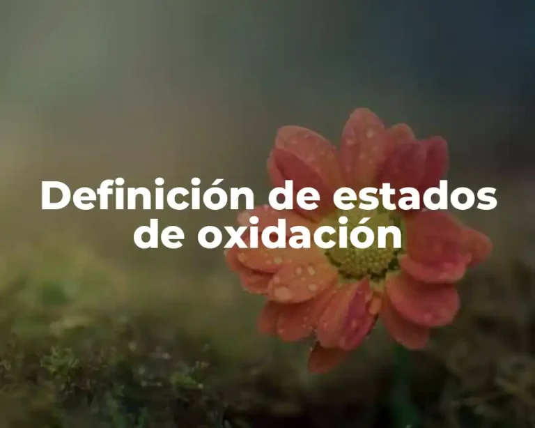 Definición de estados de oxidación