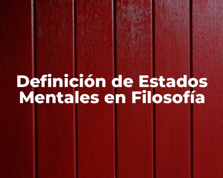 Definición de Estados Mentales en Filosofía